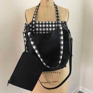 Reversible Gingham Tote